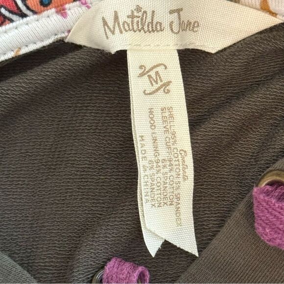 Matilda Jane Choose Your Own Path Patches of Light Hoodie Zip Up Size Medium - Picture 10 of 12